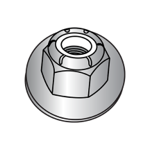 Nylon Insert - Flange Stop Lock Nut - 18-8 Stainless Steel