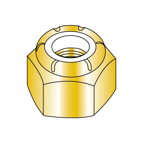 Nylon Insert Stop Nuts - Heavy Hex - Zinc Yellow