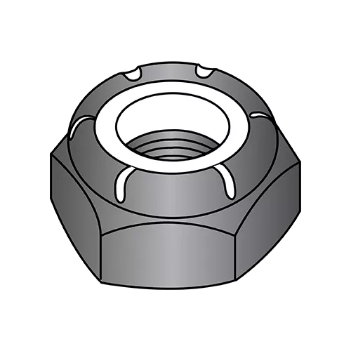 Nylon Insert Stop Nuts - Light Hex - Thin Height - Black Oxide - 18-8 Stainless