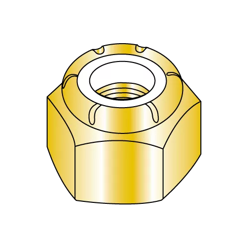 Nylon Insert Stop Nuts - Heavy Hex - Zinc Yellow