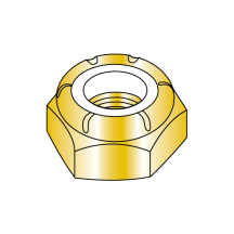5/16-18 NTE Nylon Insert Stop Nuts - Thin - Coarse Thread - Zinc Yellow