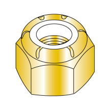 1/2-13 NE Nylon Insert Stop Nuts - Zinc Yellow