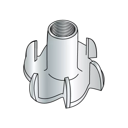 Tee Nuts - 6 Prong - Zinc