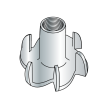 1/4-20X1/4 Tee Nuts - 6 Prong - Zinc