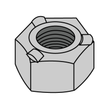 1/2-13 Hex Weld Nuts - 3 Projections - 18-8 Stainless Steel