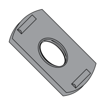 Ribbed Projection - Center Hole  