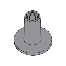 6-32X1/4 Weld Nuts - Round Base - 0.562" Base - Plain Finish