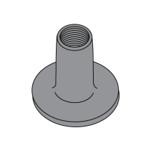 1/4-20X5/16 Weld Nuts - Round Base - 0.750" Base - Plain Finish