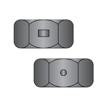 3/8-16 Two Way Reversible Lock Nuts - Finished Pattern - Black Zinc