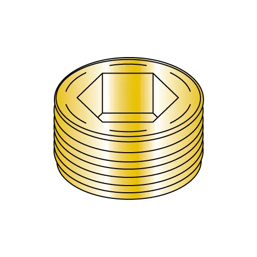American Sockets® - Flush Seating - Socket Pipe Plug - 7/8" Taper - Brass