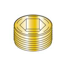 1/4 American Sockets® - Flush Seating - Socket Pipe Plug - 7/8" Taper - Brass