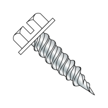 Slotted Hex Washer - Self Piercing Screws - White Painted Head