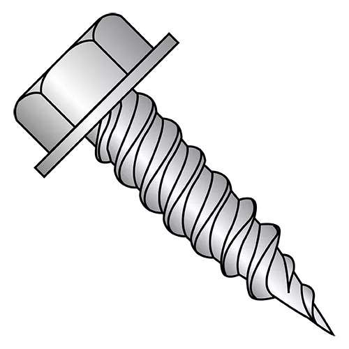 Unslotted - Hex Washer - Self Piercing Screws - 410 Stainless