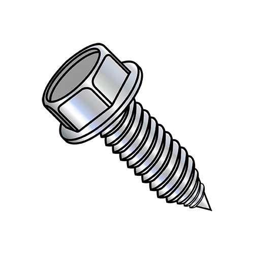 Unslotted - Hex Washer - High Head - Self Piercing Screws - Zinc