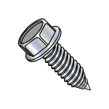 10-24X3/4 Unslotted - Hex Washer - High Head - Self Piercing Screws - Zinc