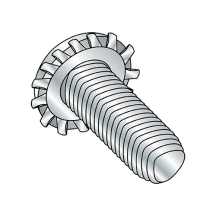6-32X3/8 Pan - Phillips - External Tooth - SEMs - Alternatives to Taptite® Thread Rolling Screws* - Zinc