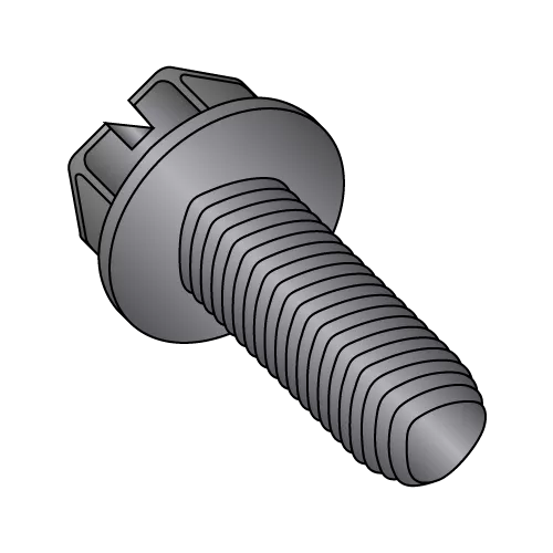 Hex Washer - Slotted - Alternatives to Taptite® Thread Rolling Screws* - Black Oxide