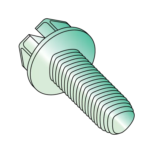 Hex Washer - Slotted - Alternatives to Taptite® Thread Rolling Screws* - Zinc - Green