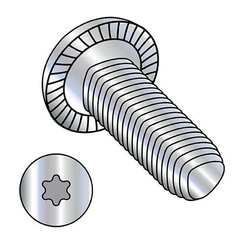 Pan Serrated - Six Lobe - Alternatives to Taptite® Thread Rolling Screws* - Zinc