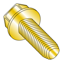1/4-20X5/8 Hex Washer - Unslotted - Generic Alternatives to Taptite® Thread Rolling Screws* - RoHS - Zinc - Yellow - Wax