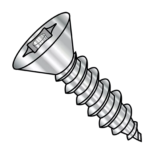 Flat - Six-Lobe Pin-In - Type A - Self Tapping Screws - 18-8 Stainless