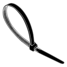 07.6-50LB Conventional Cable Ties - Type 6/6 UV Black Nylon