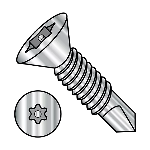 Six Lobe Pin In 82 Flat Self Drilling Screws
