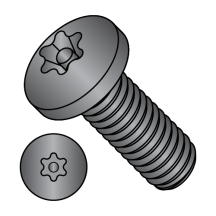 8-32X1 1/4 Button - 6 Lobe Pin-In - Machine Screws - Black Oxide