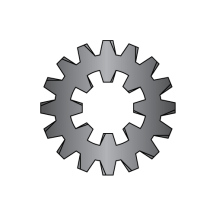 1/4 Combination Tooth - Lock Washer - Black Oxide