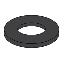 4X1/4X.125 Standard Flat Washers - Black NYLON