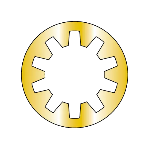 Internal Tooth - Lock Washers - Zinc Yellow