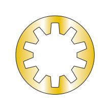 Internal Tooth - Lock Washers - Zinc Yellow