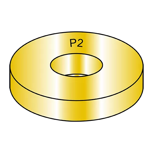Thru-Hardened Flat Washers SAE - Zinc yellow