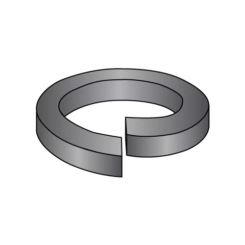 Regular Split Lockwashers - Black Zinc
