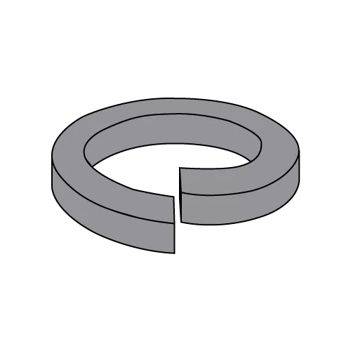 High Collar Split Collar Lockwashers - Plain Finish