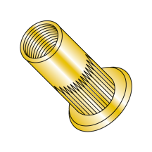 Blind Threaded Inserts - Flat Head Ribbed - Zinc Yellow (Inches)