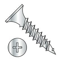 6-18X1 Bugle - Phillips - Drywall Screws - Fine Thread / Sharp Point - Zinc
