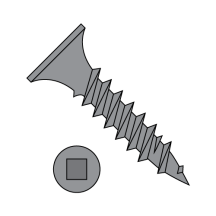 8-15X2 1/2 Bugle - Square Drive - Drywall Screws - Black Phosphate - Fine Thread