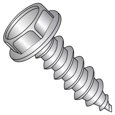 1/4-14X1  Unslot Ind Hexwasher 7/16 A/F Self Tap Screw Type AB F/T 18 8 Stainless