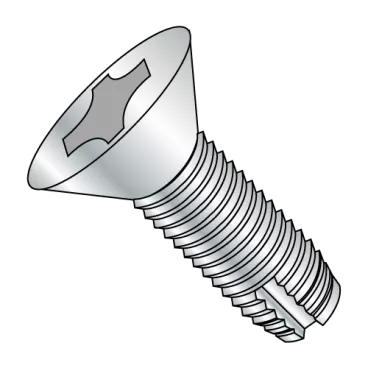10-24X1  Phillips Flat Thread Cutting Screw Type 1 Fully Threaded Zinc