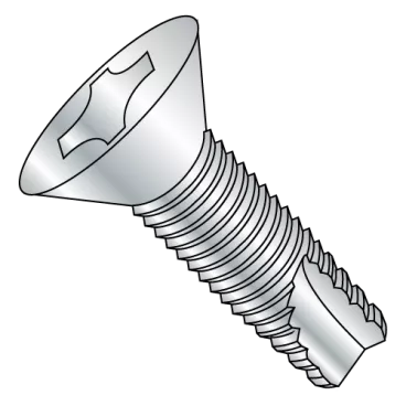 10-24X1  Phillips Flat Thread Cutting Screw Type 23 Fully Threaded Zinc And Bake