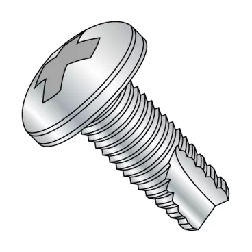 10-24X1  Phillips Pan Thread Cutting Screw Type 23 Fully Threaded Zinc Bake