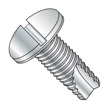 10-32X1/2  Slotted Pan Thread Cutting Screw Type 23 Fully Threaded Zinc