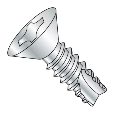 10-16X3/4  Phillips Flat Thread Cutting Screw Type 25 Fully Threaded Zinc And Bake