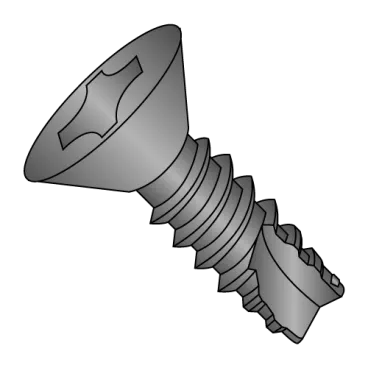 6-20X1/2  Phillips Flat Thread Cutting Screw Type 25 Fully Threaded Black Oxide and Oil