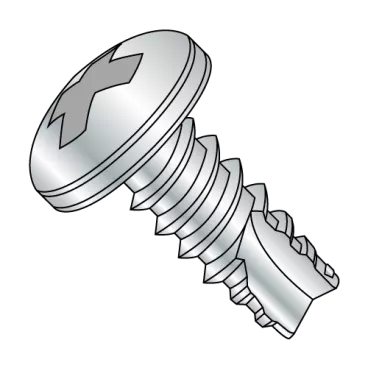 4-24X3/4  Phillips Pan Thread Cutting Screw Type 25 Fully Threaded Zinc And Bake