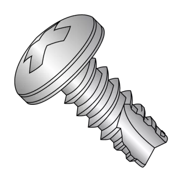 4-24X3/4  Phillips Pan Thread Cutting Screw Type 25 Fully Threaded 18-8 Stainless Steel