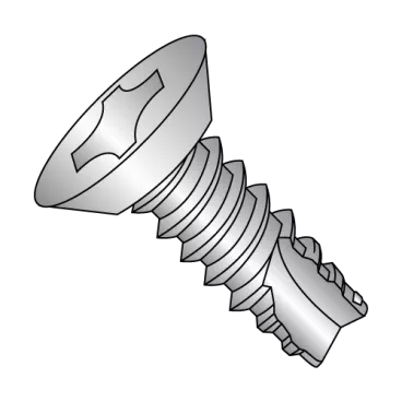 10-16X1/2  Phillips Flat Undercut Thread Cutting Screw Type 25 Fully Threaded 18 8 Stainles
