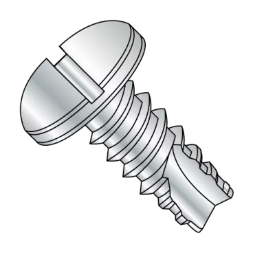 8-18X3/8  Slotted Pan Thread Cutting Screw Type 25 Fully Threaded Zinc