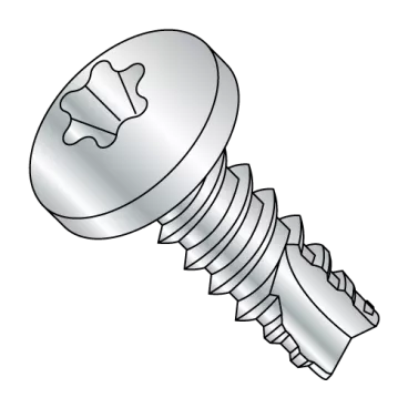 6-20X3/8  6 Lobe Pan Thread Cutting Screw Type 25 Fully Threaded Zinc and Bake